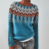 Elaine | Maglione vintage in maglia dallo stile isolano