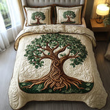 Coperta trapuntata per letto 3 pezzi - Albero della vita