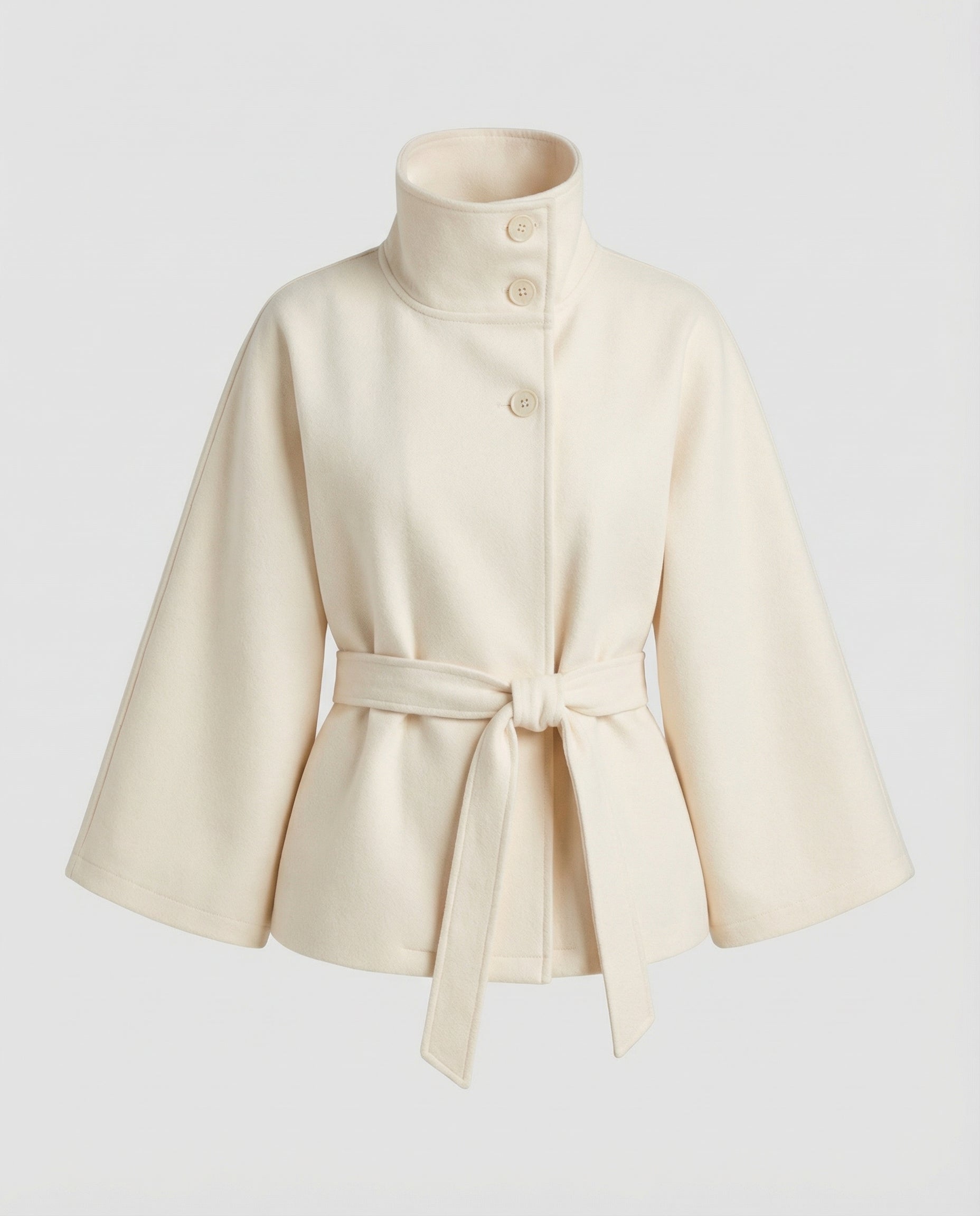 Giacca mantella da donna con cintura