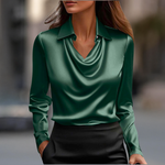 Blusa con Collo Drappeggiato
