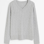 SUNNIVA | MAGLIONE A TRECCIA CON COLLO A V