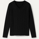 SUNNIVA | MAGLIONE A TRECCIA CON COLLO A V