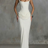 Luna · Vestito maxi con scollo quadrato