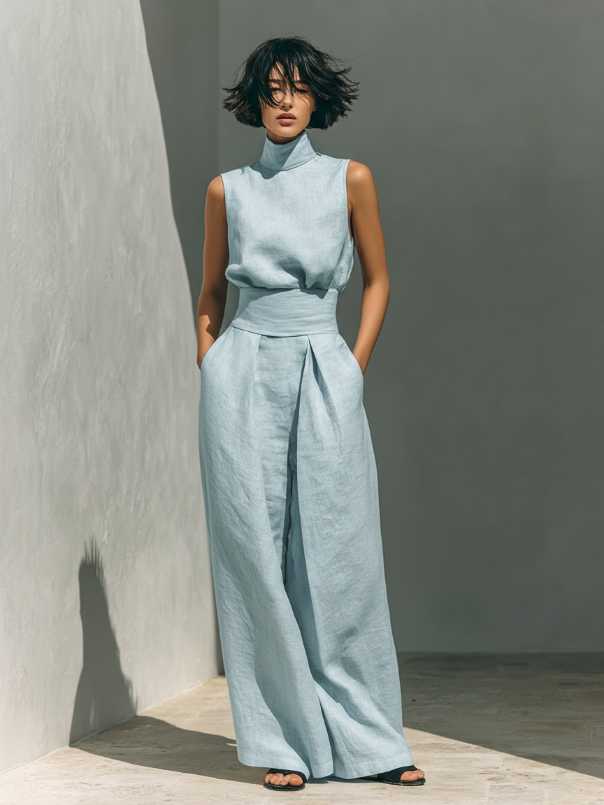 Maria - Tank top and wide-leg trousers set