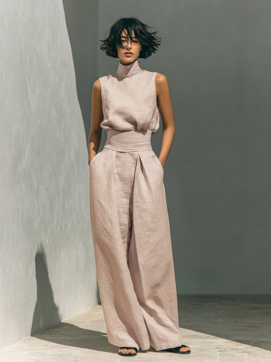 Maria - Tank top and wide-leg trousers set