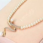 Set Collana e Orecchini con Perle