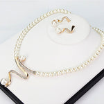Set Collana e Orecchini con Perle