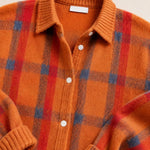 Corinne | Cardigan Donna a Quadri con Bottoni