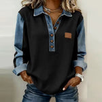 Serena | Pullover con Collo in Denim