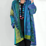 DAHLIENNE | CARDIGAN IN MAGLIA ELEGANTE CON TAGLIO A STRATI