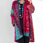 DAHLIENNE | CARDIGAN IN MAGLIA ELEGANTE CON TAGLIO A STRATI