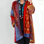 DAHLIENNE | CARDIGAN IN MAGLIA ELEGANTE CON TAGLIO A STRATI