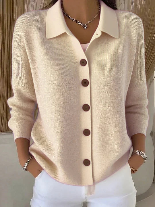 Fosca | Cardigan Morbido con Collo e Bottoni