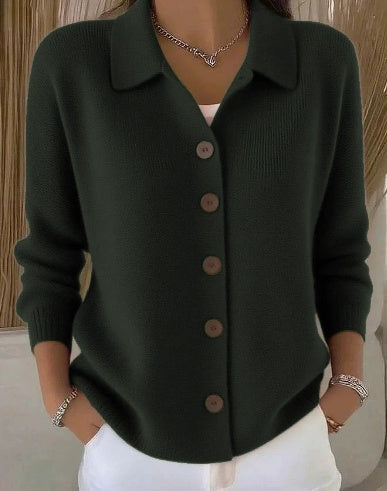 Fosca | Cardigan Morbido con Collo e Bottoni