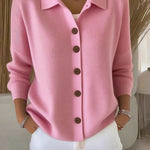 Fosca | Cardigan Morbido con Collo e Bottoni