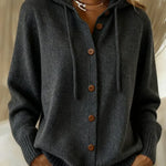 Bettina | Cardigan Morbido con Cappuccio e Bottoni