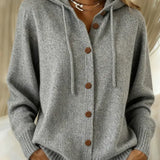 Bettina | Cardigan Morbido con Cappuccio e Bottoni