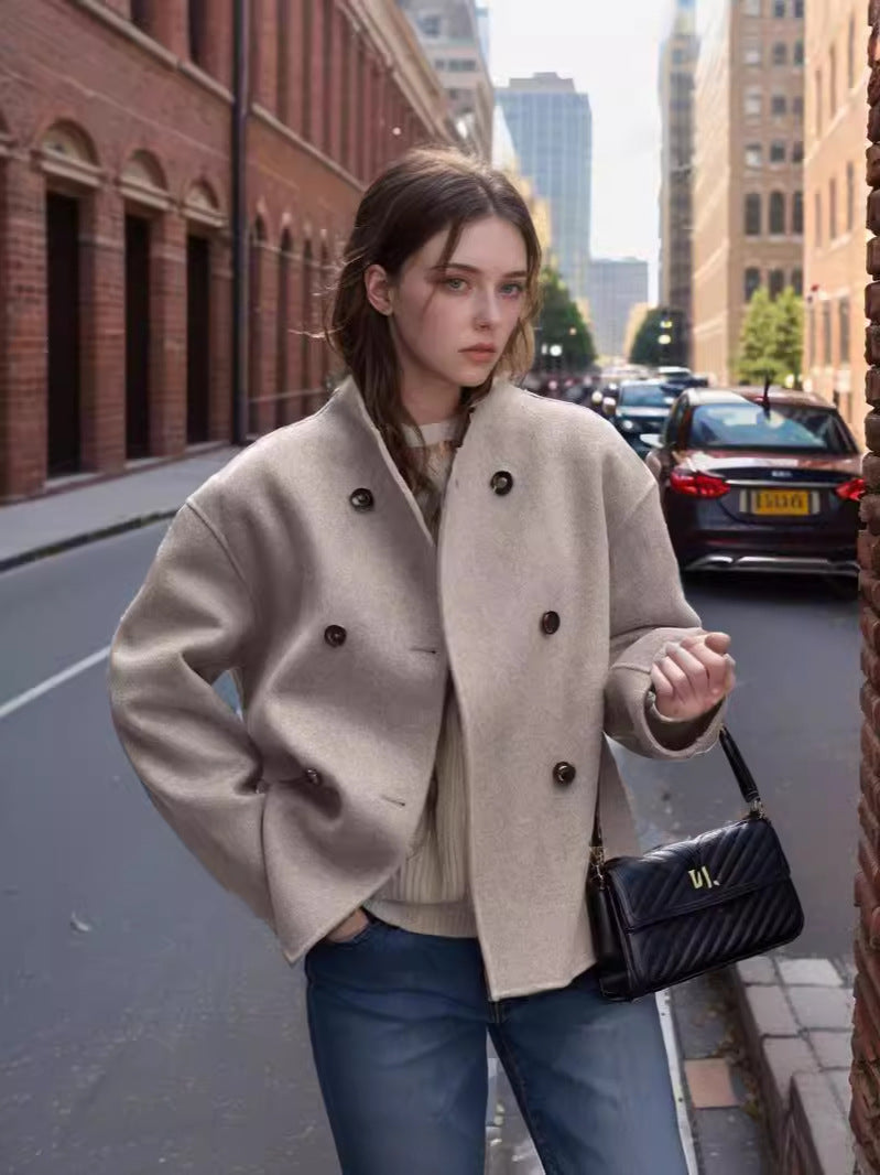 Giacca oversize da donna con zip a doppio cursore