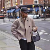Giacca oversize da donna con zip a doppio cursore