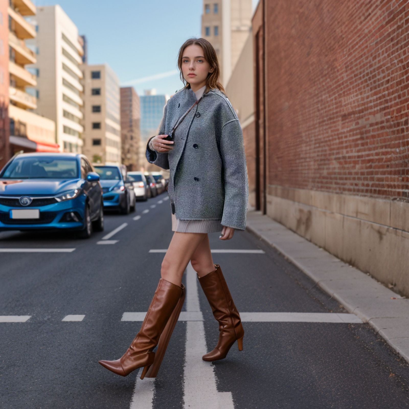 Giacca oversize da donna con zip a doppio cursore