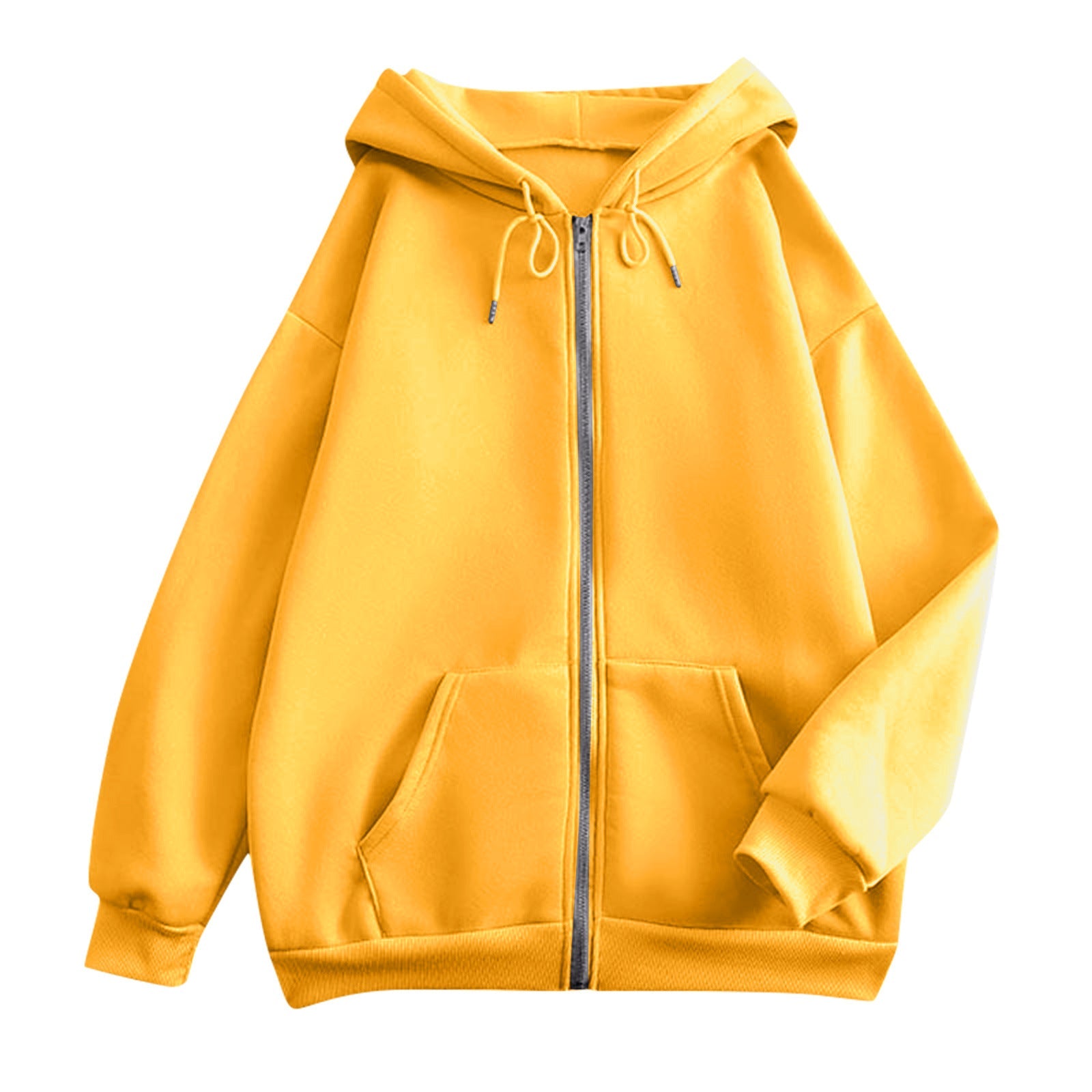 Felpa oversize da donna con cappuccio e zip