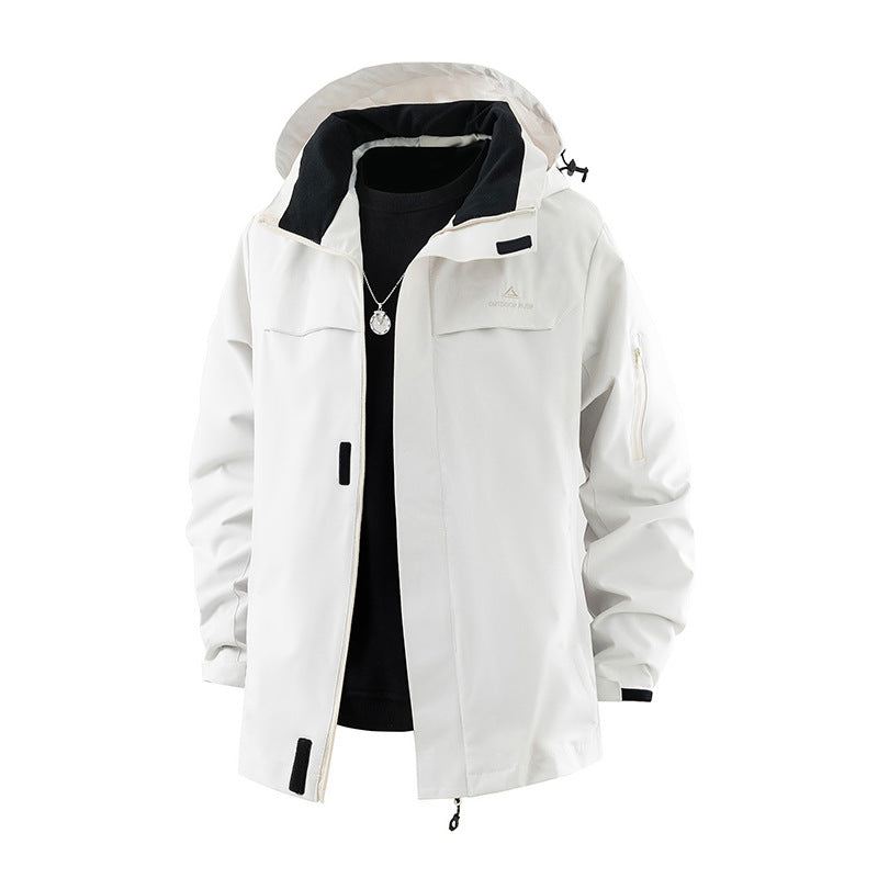 Giacca outdoor da donna con cappuccio, coulisse e tasche