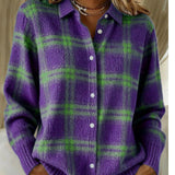 Marilou | Blusa a Quadri con Cappuccio
