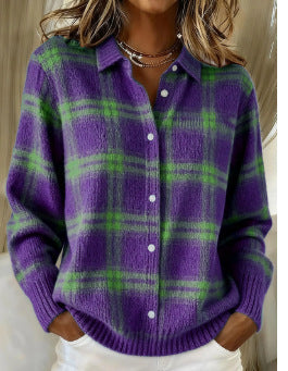 Marilou | Blusa a Quadri con Cappuccio