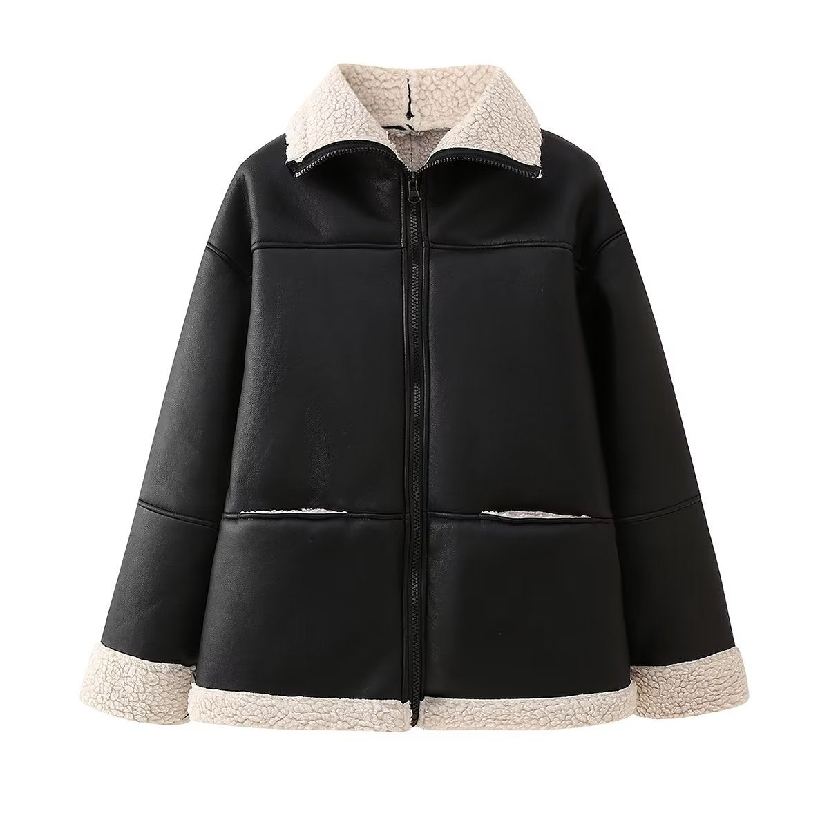 Giacca aviator oversize da donna con tasche