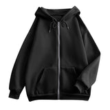 Felpa oversize da donna con cappuccio e zip
