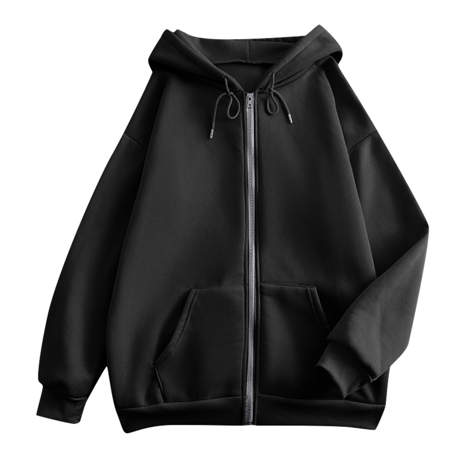 Felpa oversize da donna con cappuccio e zip