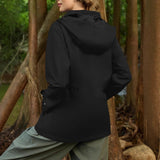 Giacca casual idrorepellente da donna con cappuccio regolabile