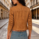 Giacca da donna stile militare con bottoni dorati