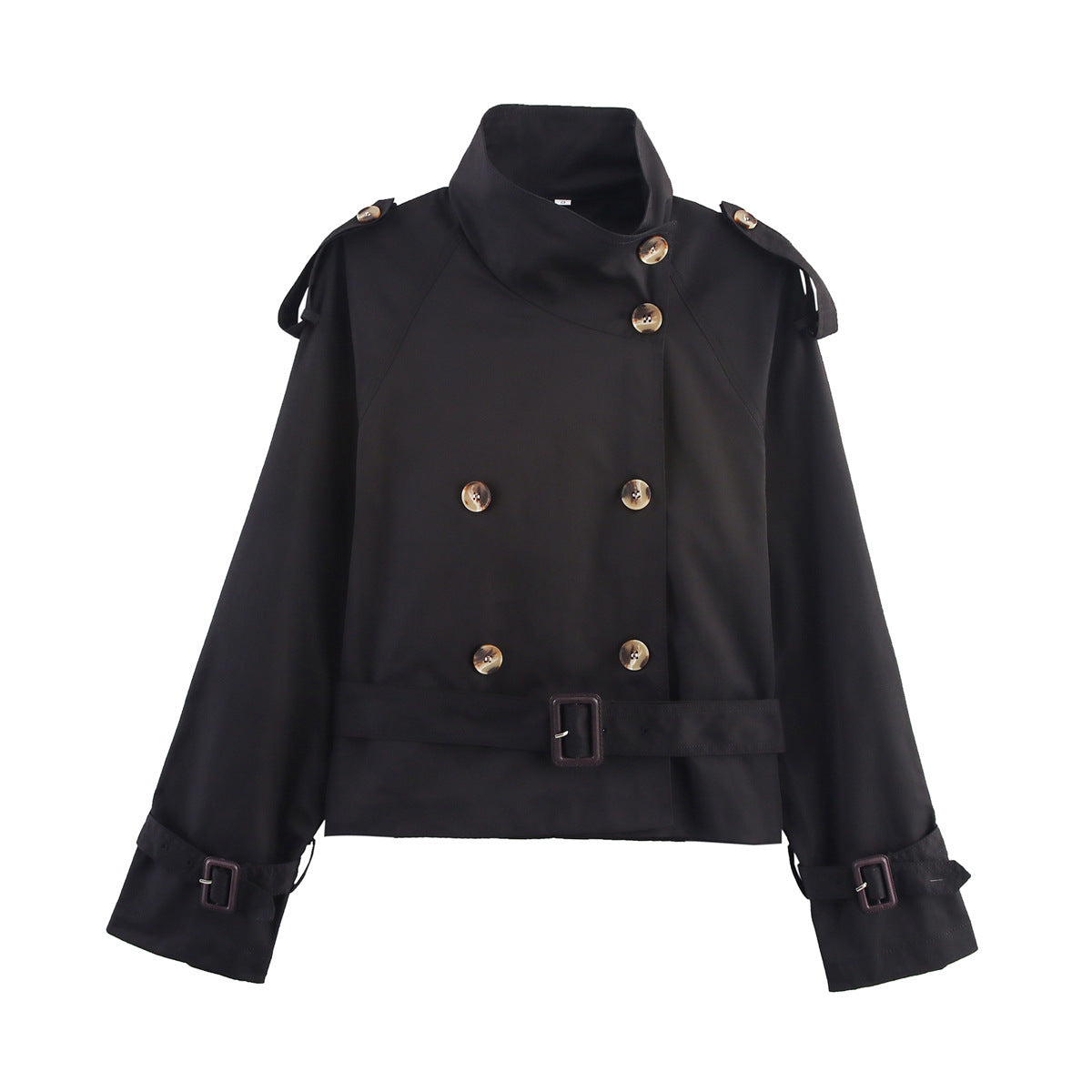 Giacca trench da donna doppiopetto con cintura
