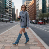 Giacca oversize da donna con zip a doppio cursore