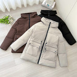 Parka termico da donna con cappuccio e coulisse in vita