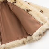 Giacca corta teddy da donna a pois