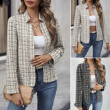 Giacca da donna in tweed con apertura frontale