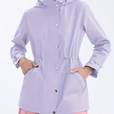 Giacca casual idrorepellente da donna con cappuccio regolabile