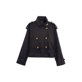 Giacca trench da donna doppiopetto con cintura