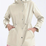 Giacca casual idrorepellente da donna con cappuccio regolabile