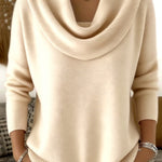 Iole | Maglione Morbido con Collo Drappeggiato