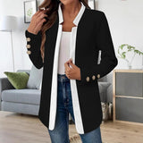 Blazer da donna sagomato con colletto a contrasto