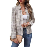 Giacca da donna in tweed con apertura frontale