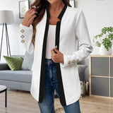 Blazer da donna sagomato con colletto a contrasto