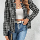 Giacca da donna in tweed con apertura frontale