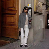 Giacca oversize da donna con zip a doppio cursore