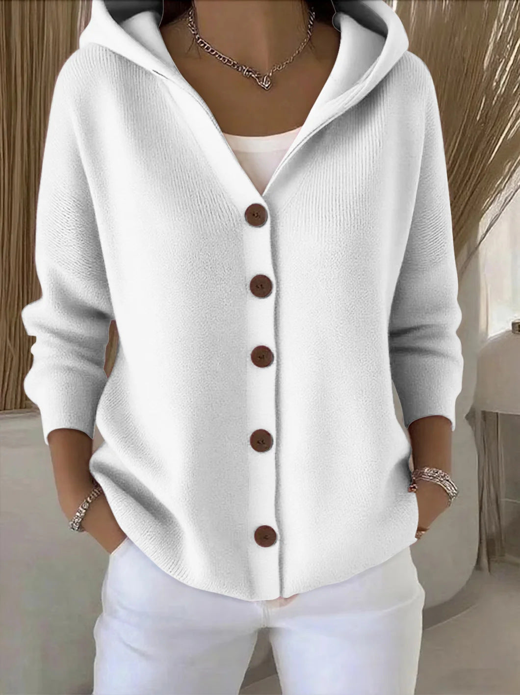 Rosetta | Cardigan Morbido con Cappuccio