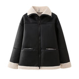 Giacca aviator oversize da donna con tasche