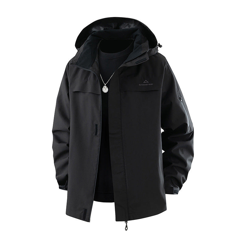 Giacca outdoor da donna con cappuccio, coulisse e tasche